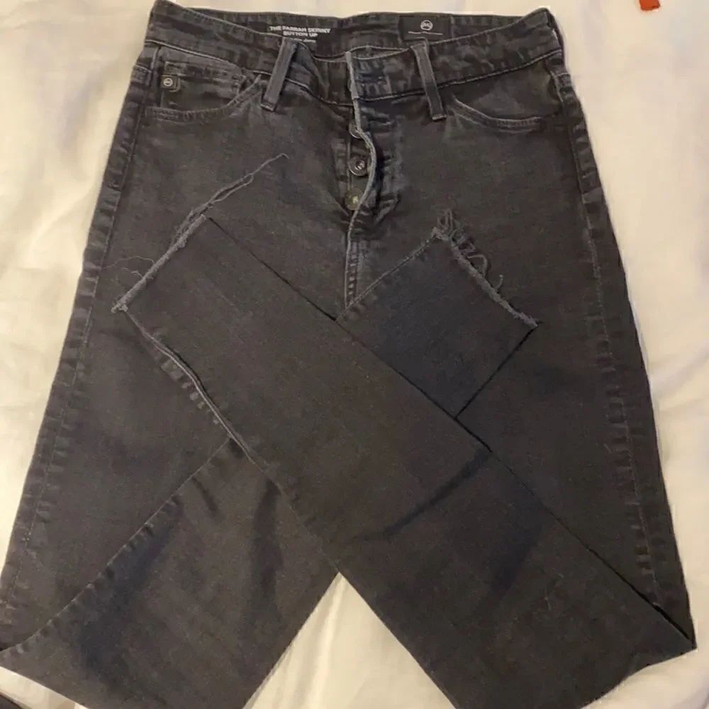 AG high rise black skinny jeans